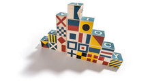 Nautical ABC Wood Blocks w/ canvas bag