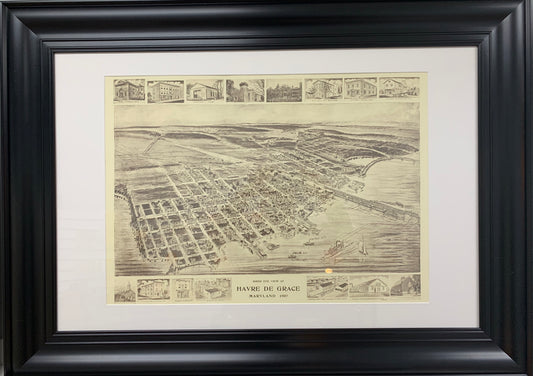 1907 Bird's Eye View - Havre de Grace, MD