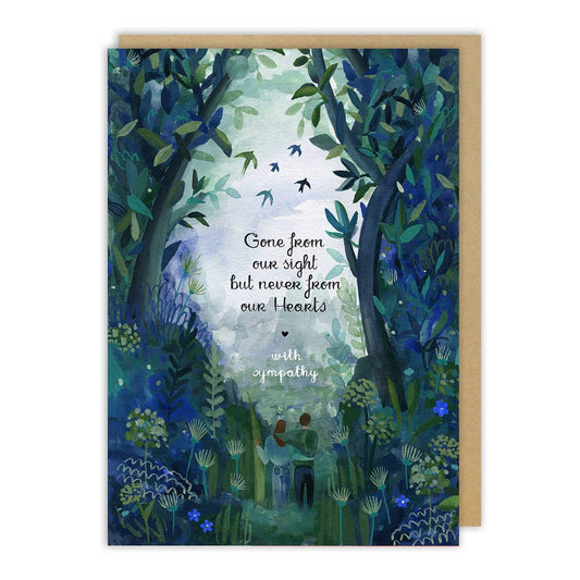Gone from Sight Sympathy Card