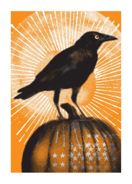 Halloween Raven Card
