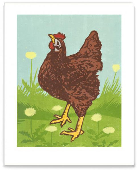 Gracie the Hen 8x10 Art Print