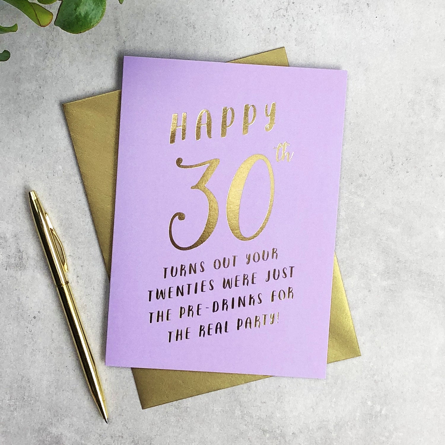 30th Birthday Pre-drinks Card