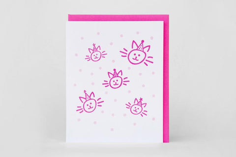 Party Cats Letterpress Card