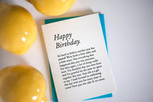 Happy Birthday Paragraph Card