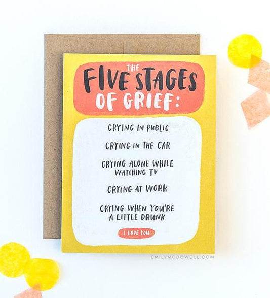 Five Stages of Grief Empathy Card