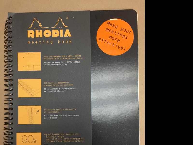 Rhodia Meeting Book - Black 9x11