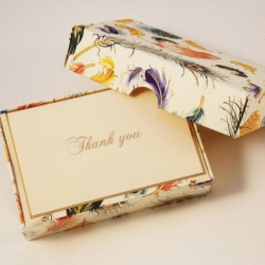 Italian Feathers Thank You Cards