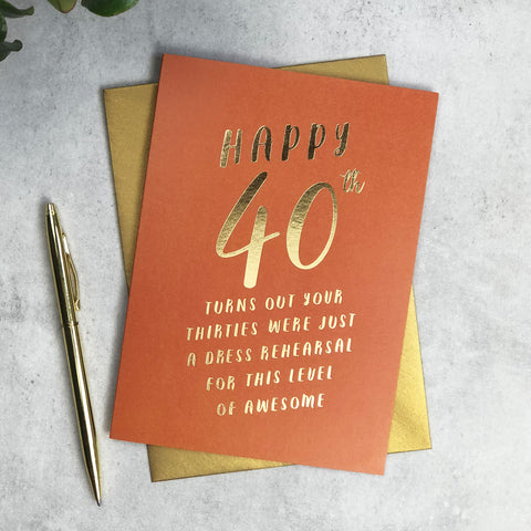 40th Birthday Dress Rehearsal Card