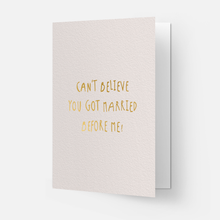 Married before me greeting card: Double