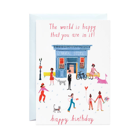 Party on Main Street Birthday Greeting Card