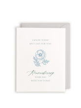 Remembering Your Dad With You Today Letterpress Greeting Car