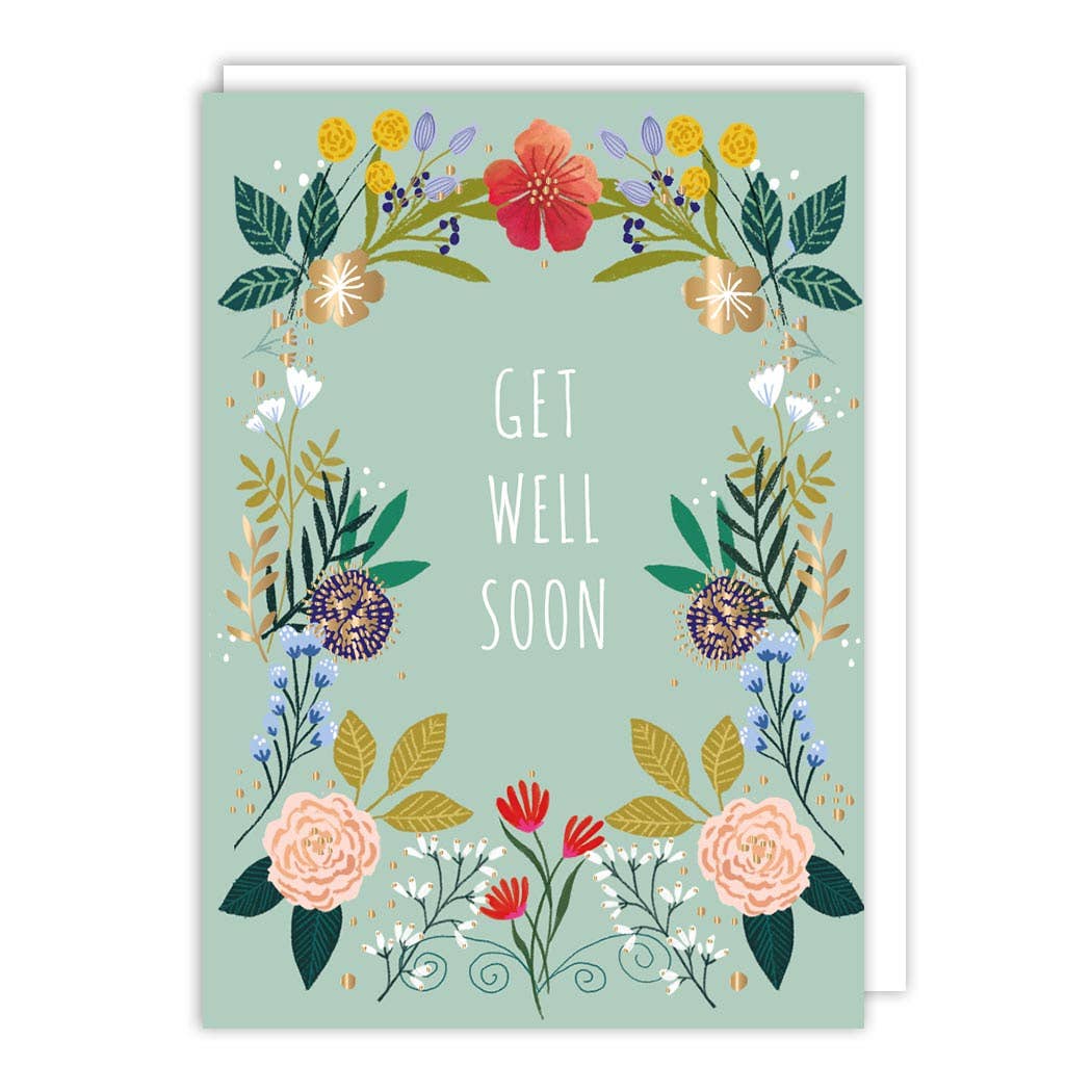 Flowers Get Well Card