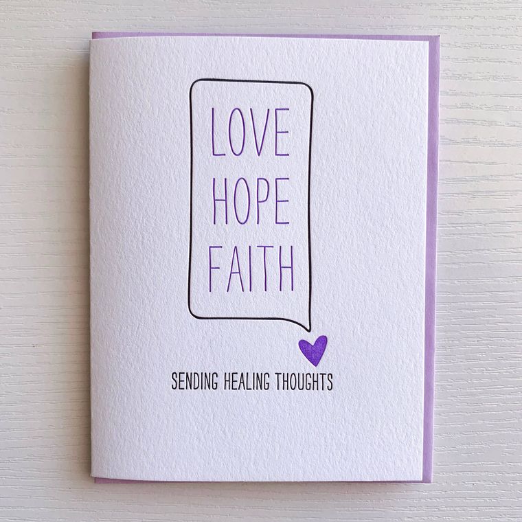 Encouragement Card - Sending Healing Thoughts