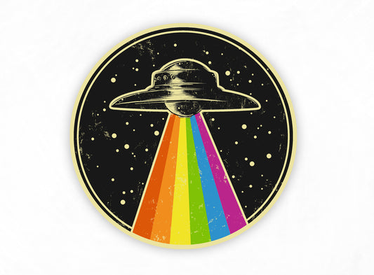 Queer UFO Magnet - Gay Pride Fridge Magnet