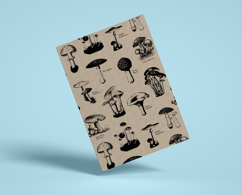 Vintage Mushrooms 5 x 7" Notebook