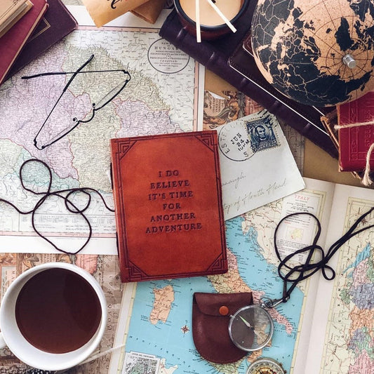 Another Adventure Quote Leather Journal by Soothi