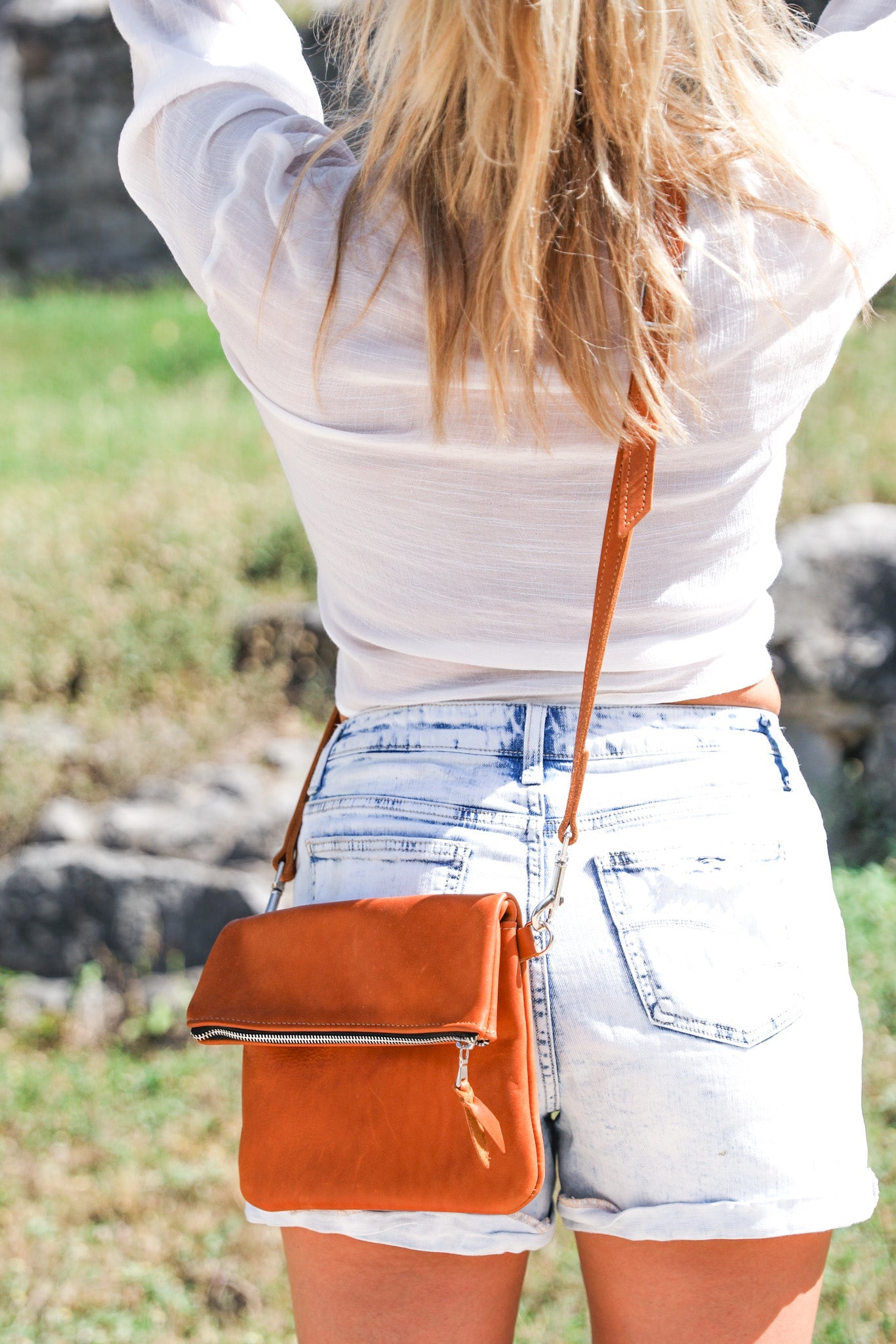 Foldover Crossbody Clutch by Lifetime Leather Co