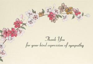 Floral Sympathy Thank You Cards