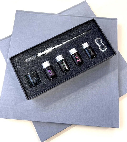 Glass Dip Pen Set With Ink by Soothi