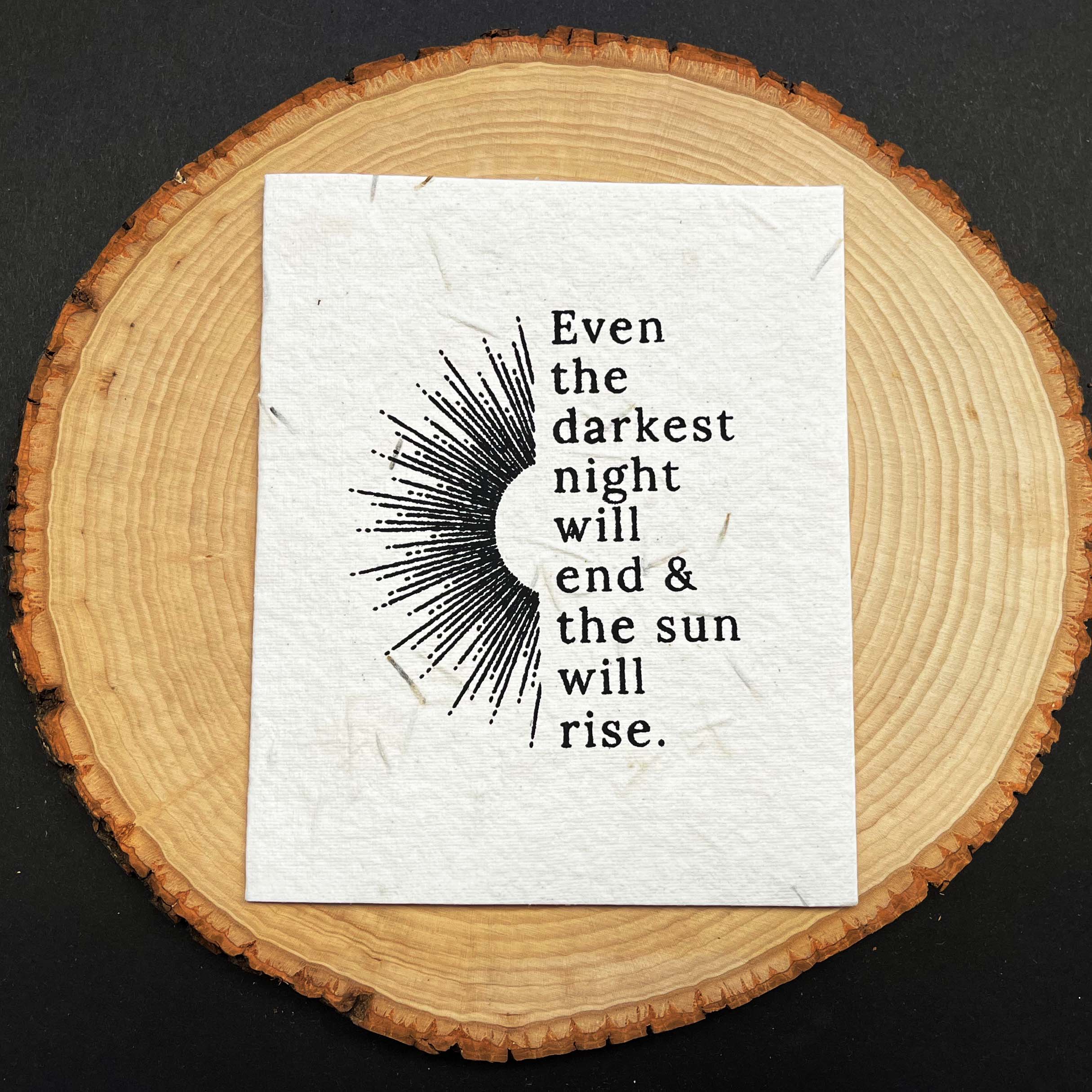 Seed Paper Plantable Card - The Sun Will Rise by Soothi