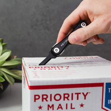 SafeBlade Finger-Friendly Keychain Box Cutter; Black