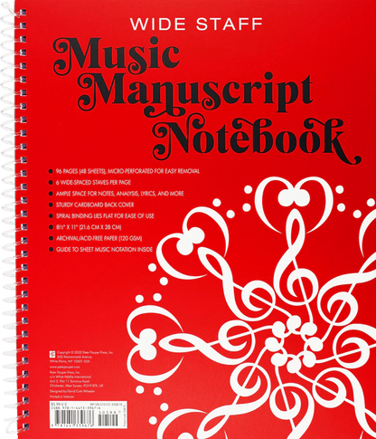 Wide Music Notebook