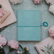 Custom Leather Journals - Lined, Blue Tone 8x6 by Soothi