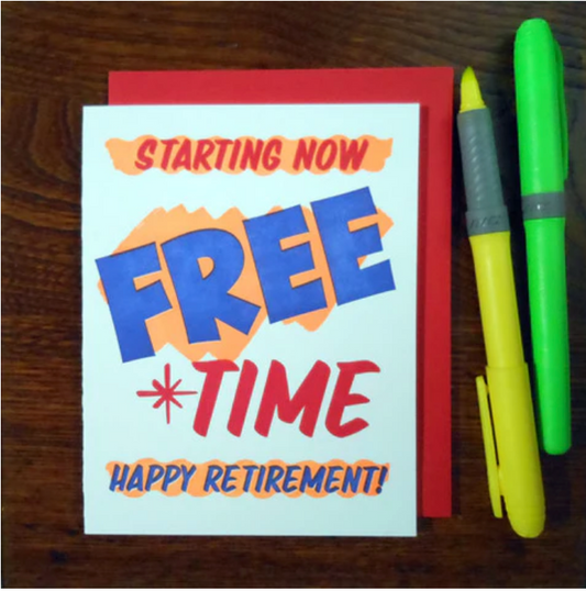 Retirement Grocery Sign Card