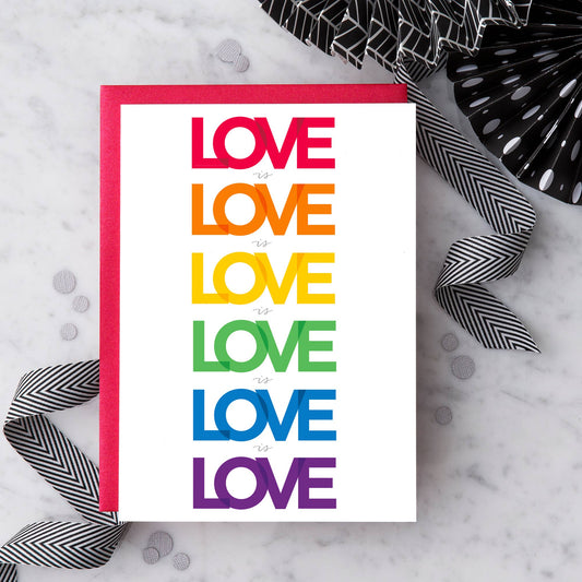 LG26 - "Love is Love is Love" Greeting Card