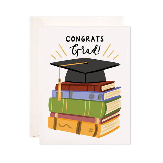 Grad Books Greeting Card
