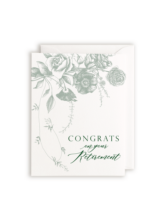 Congrats on Your Retirement Letterpress Greeting Card