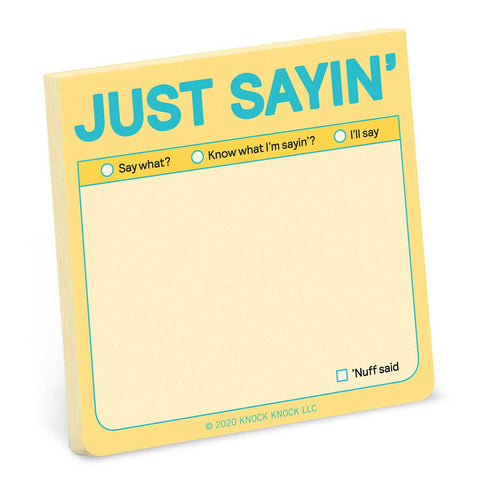 Just Sayin’ Sticky Note (Pastel Version)