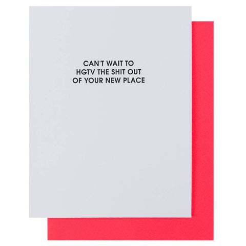HGTV Your New Place Letterpress Printed Congrats Card