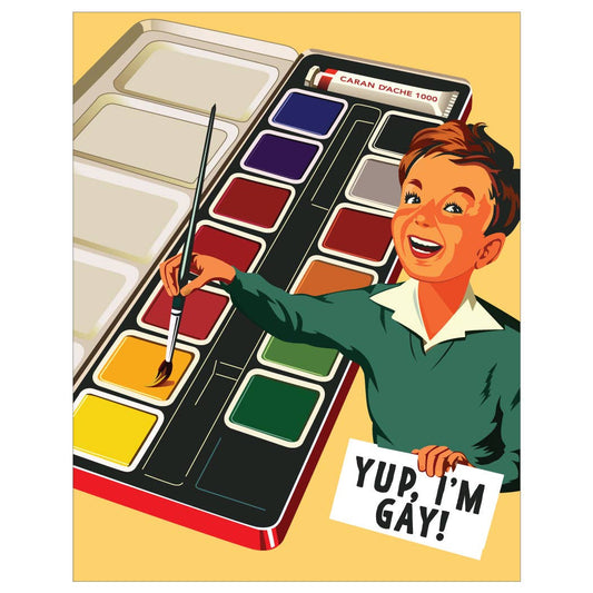 2.5'' x 3.5'' Yup, I'm Gay! Painter Boy Magnet