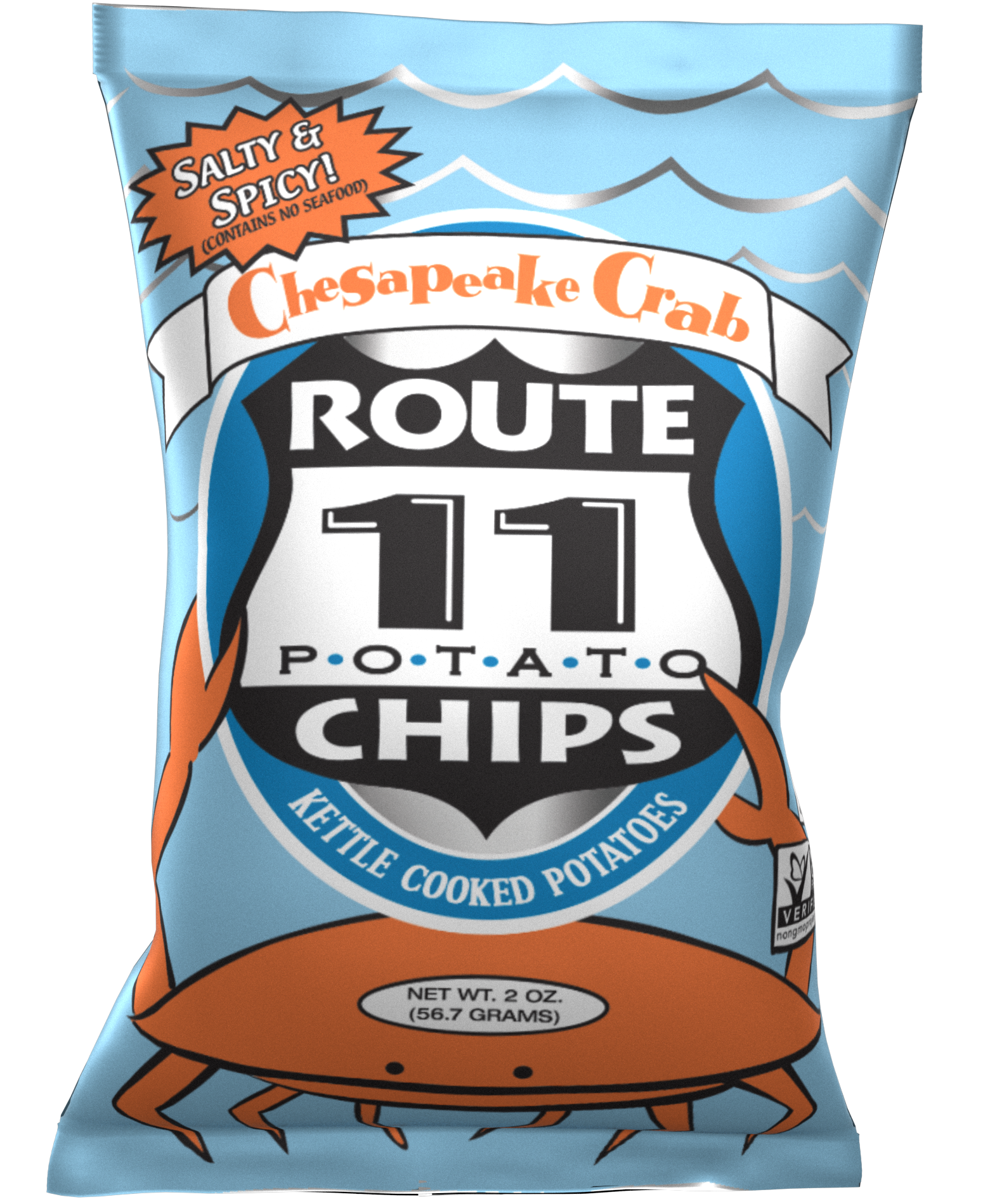 2oz Route 11 Chesapeake Crab Potato Chips