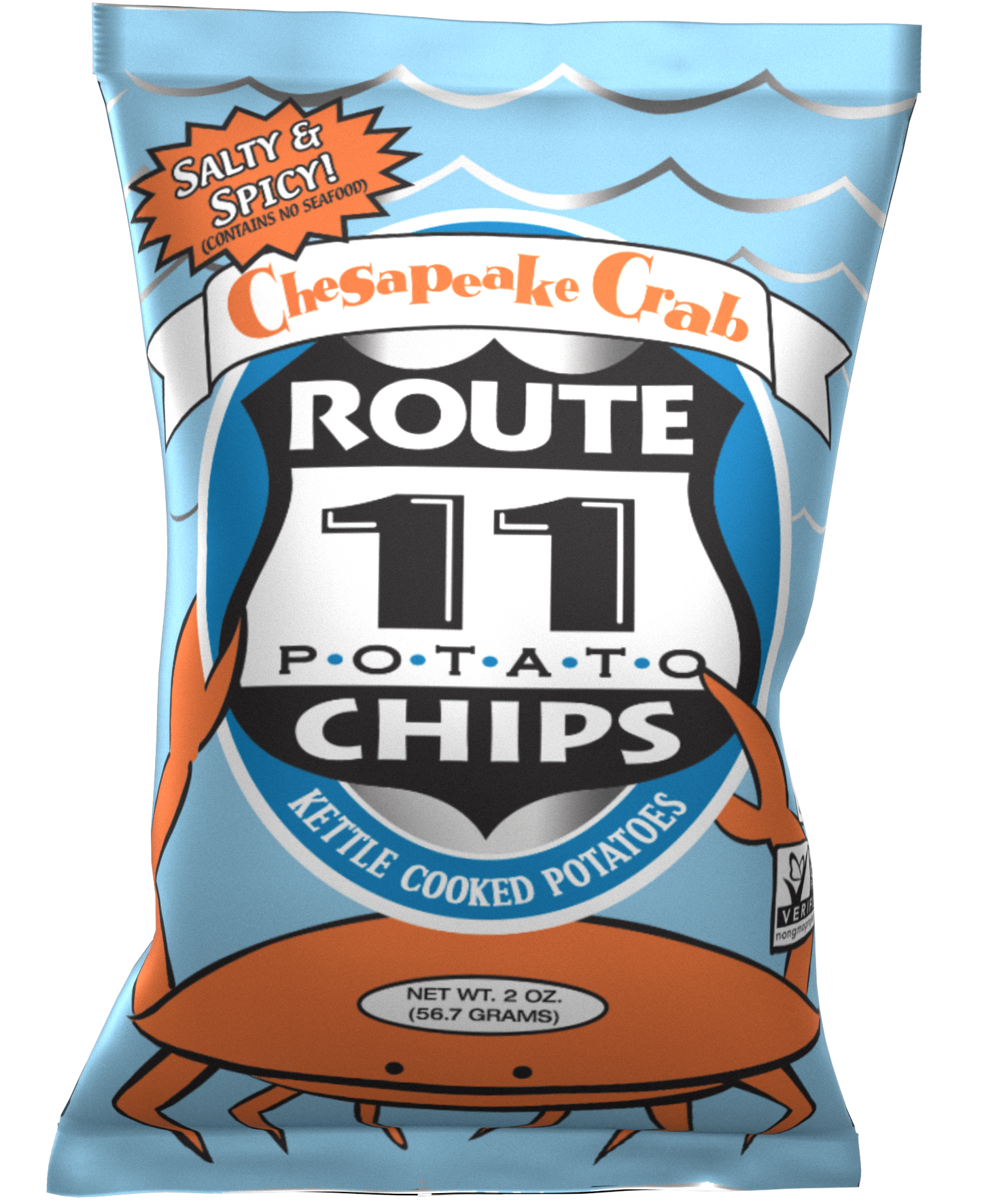 2oz Route 11 Chesapeake Crab Potato Chips