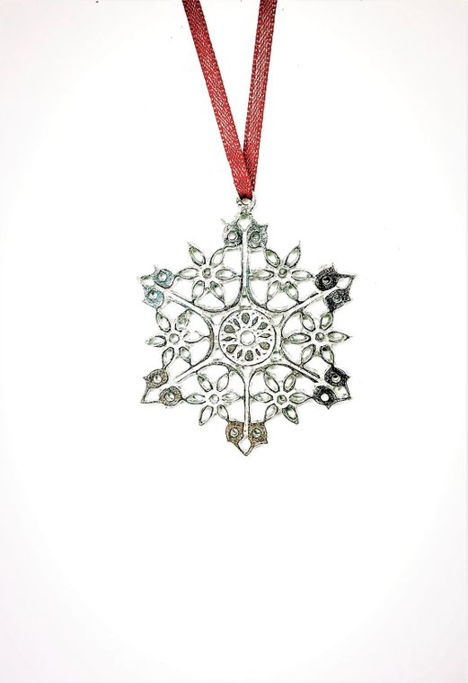 Lace Snowflake Pewter Ornament