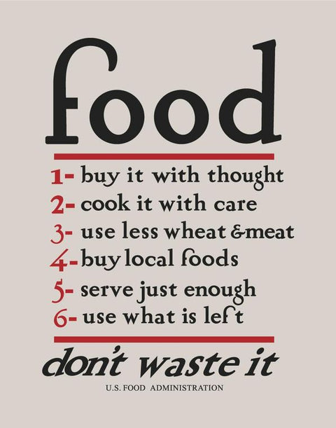 Food Don't Waste It WPA 5 x 7 Greeting Card