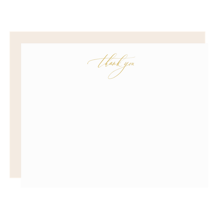 Gold Thank You Flat Boxed Notes (Set of 6)
