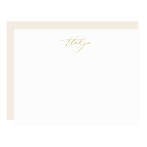 Gold Thank You Flat Boxed Notes (Set of 6)