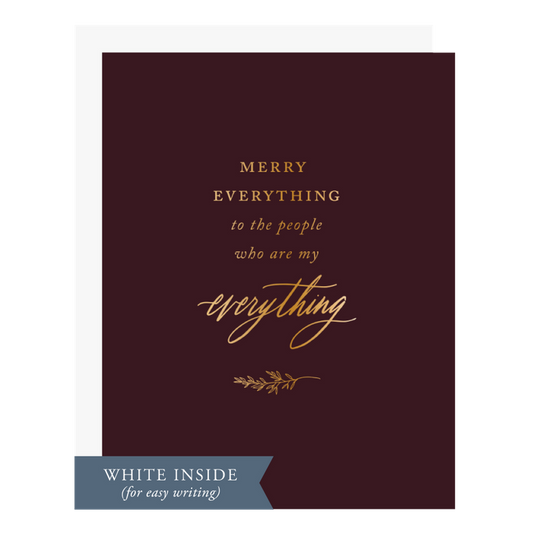 Merry Everything Classic Thank You, Blue (Box Set of 6)