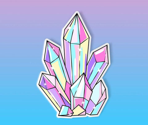 Crystals Sticker - Vinyl Metaphysical Intention Waterproof