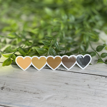 Skin Tone Hearts Vinyl Sticker