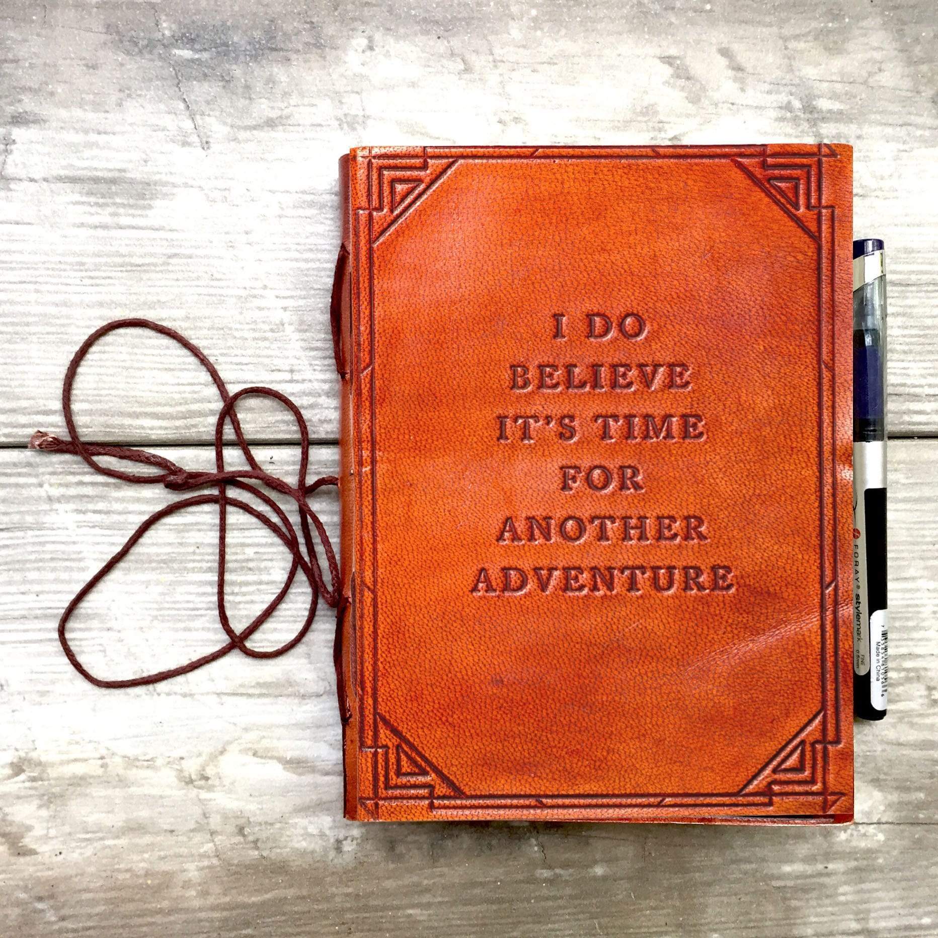 Another Adventure Quote Leather Journal by Soothi