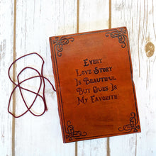 Every Love Story Is Beautiful Quote Leather Journal - 7x5 by Soothi