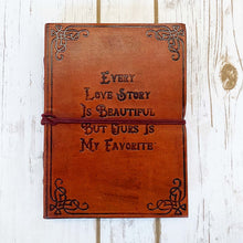 Every Love Story Is Beautiful Quote Leather Journal - 7x5 by Soothi