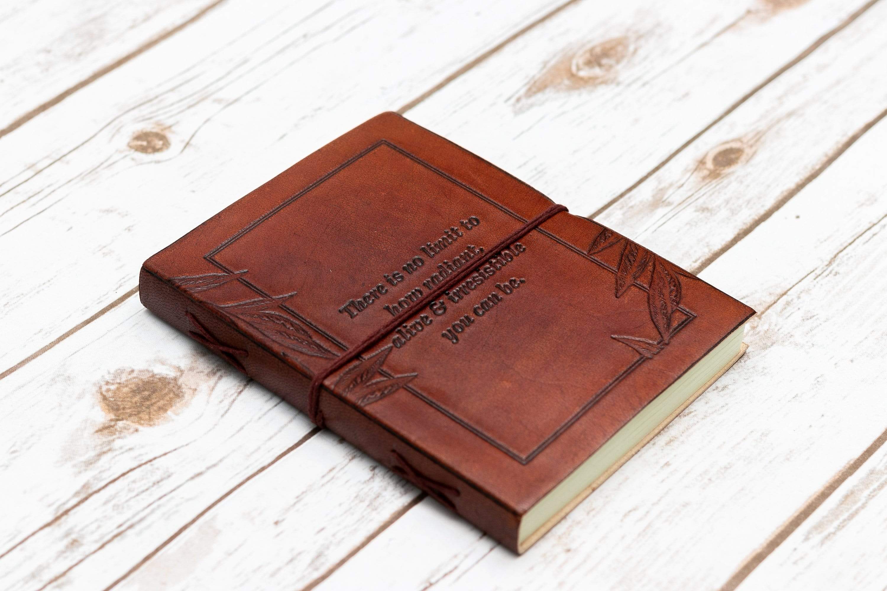 No Limit Quote Leather Journal - 8x6 Size by Soothi