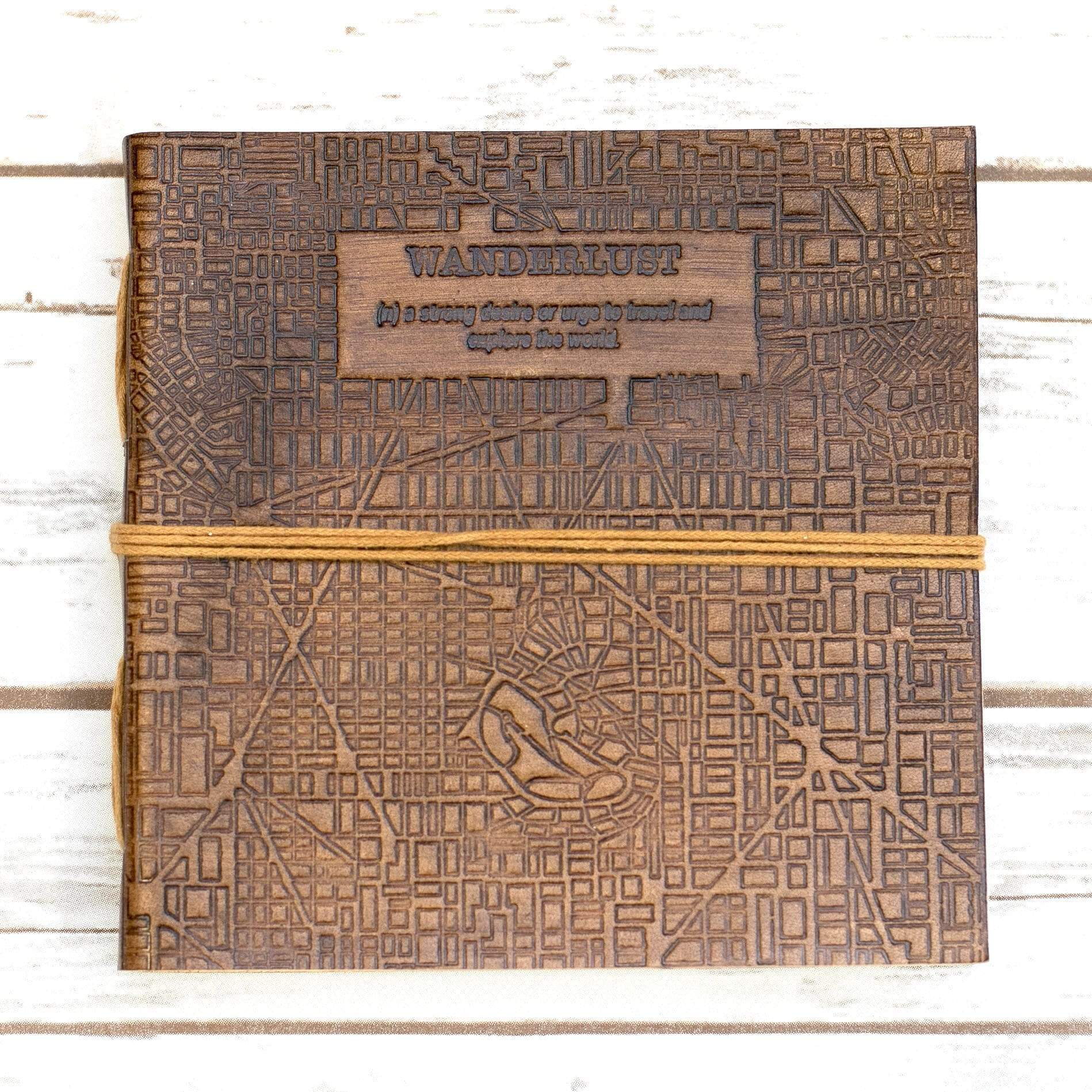 Wanderlust 7x7 Artist Handmade Leather Journal by Soothi