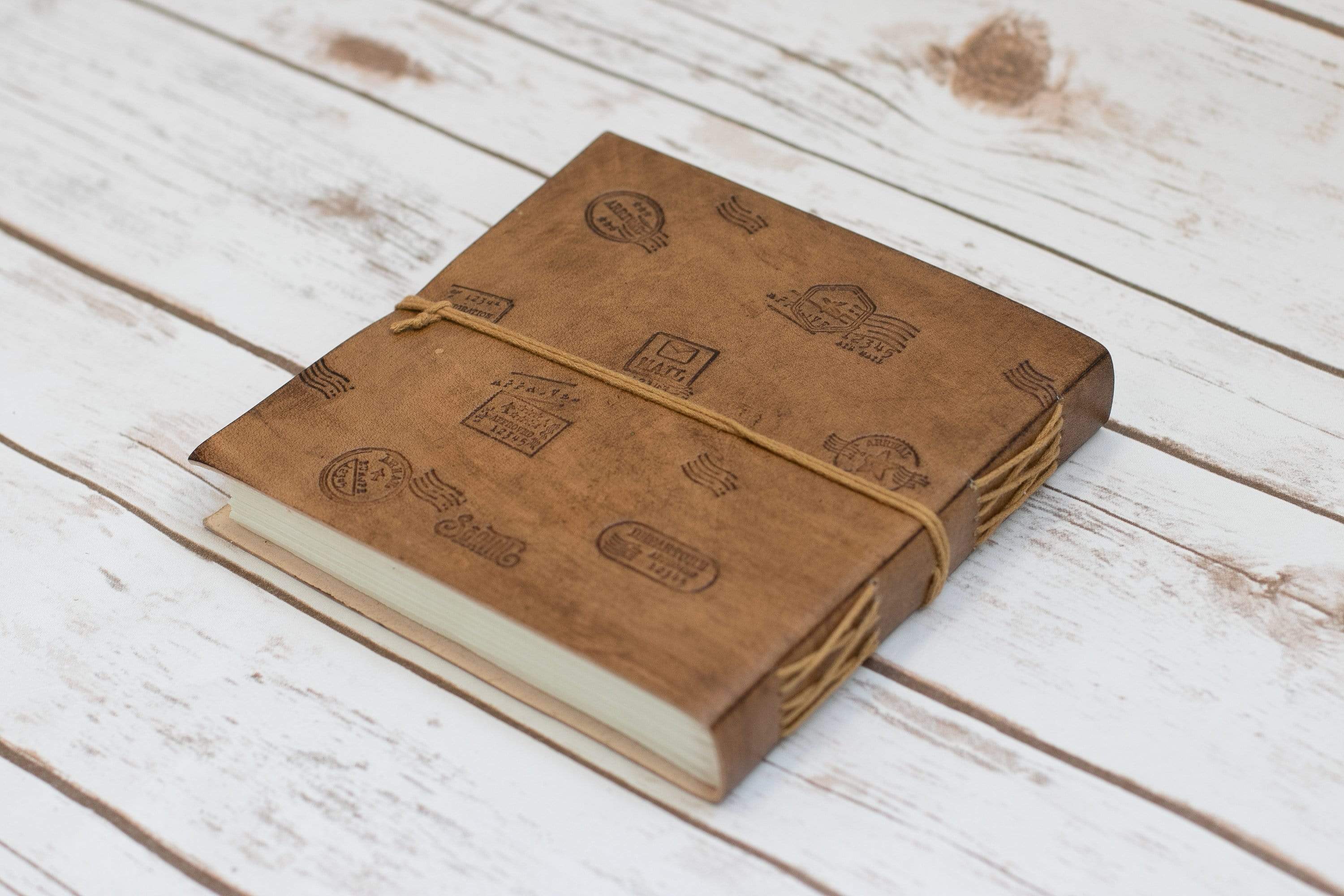 Wanderlust 7x7 Artist Handmade Leather Journal by Soothi